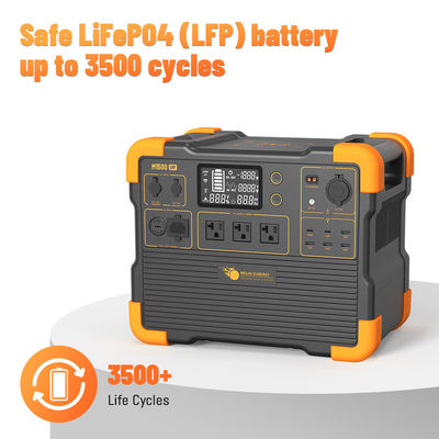 2200W বিশুদ্ধ সাইনস ওয়েভ ইনভার্টার জেনারেটর LiFePO4 পোর্টেবল সোলার জেনারেটর সিস্টেম