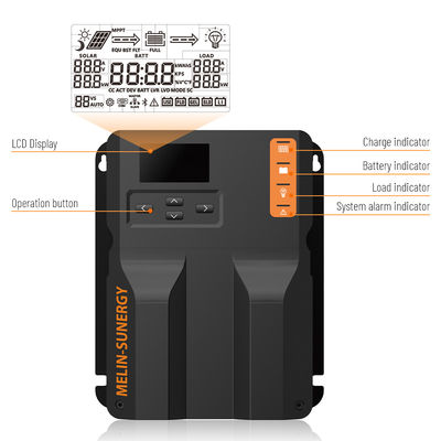 কালো 40 এমপিপিটি সৌর চার্জ নিয়ামক ম্যানুয়াল 12V 24V প্রাকৃতিক শীতল