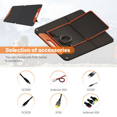 ক্যাম্পিং এবং আরভি-এর জন্য ৩ বছরের ওয়ারেন্টি এবং ৬এ আউটপুট সহ ১২০W পোর্টেবল ভাঁজযোগ্য সোলার প্যানেল
