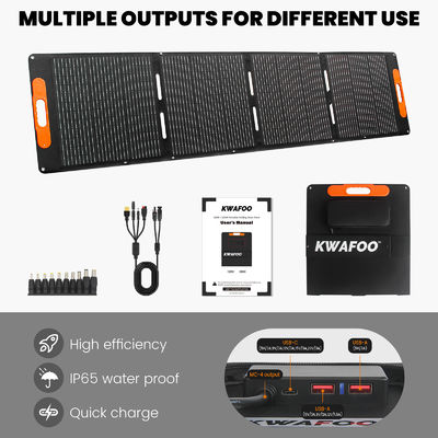 আইপি 65 200W পোর্টেবল ভাঁজ সৌর প্যানেলের জন্য মোটরহোম 12V ব্যাটারি
