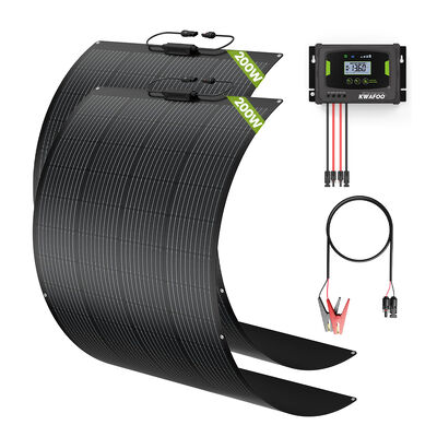 ভালো দাম এমপিটি চার্জ কন্ট্রোলার এবং ২ পিসি সেমি ফ্লেক্সিবল সোলার প্যানেল সহ ৪০০ ওয়াট সোলার প্যানেল কিট, ৮টি ভিন্ন ধরনের ব্যাটারির জন্য উপযুক্ত, মোবাইলের মাধ্যমে সিস্টেমের তথ্য পর্যবেক্ষণ অনলাইন